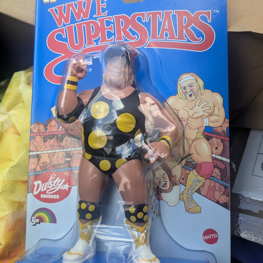 Mattel WWE Superstars Dusty Rhodes Action Figure - Black & Yellow